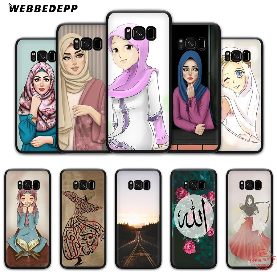 Oriental Woman In Hijab Face Muslim Islamic Gril Case for Samsung J4 J6 Prime Plus J8 2018 J7 Dou A20E A70S A51 A71 A81 A91 | Мобильные