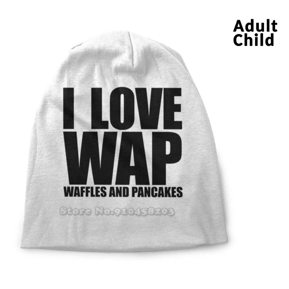 I Love Wap Waffles And Pancakes Spring And Autumn Unisex Beanie Knitted Hat Wap Cardi B Megan Thee Stallion Cardi Rap Music Wap Aliexpress Apparel Accessories