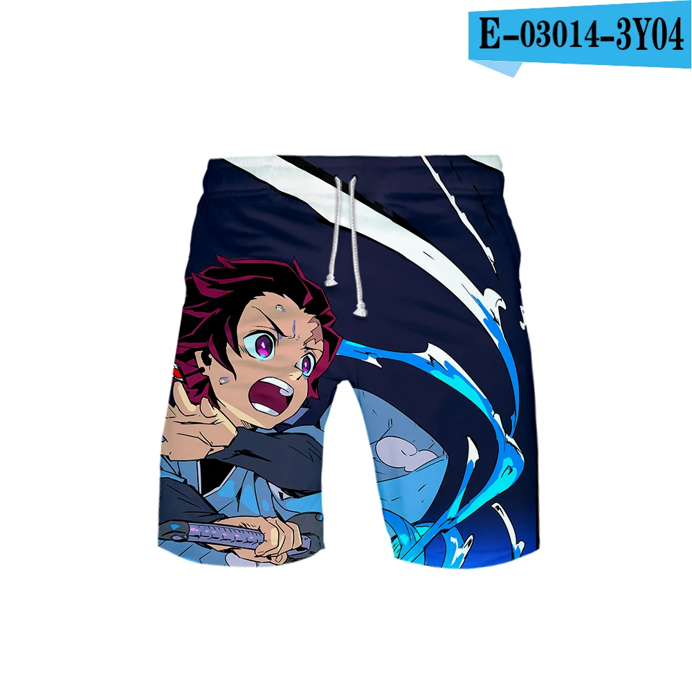 Demon Slayer Kimetsu no Yaiba 3D Харадзюку летние мужские пляжные шорты Новое поступление повседневные мужские Мягкие штаны для отдыха - Цвет: 3Y04