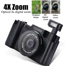 Дизайн Vlog цифровая камера Full HD 1080P профессиональная видеокамера Vlogging камера 8,0 мп CMOS Max 24MP
