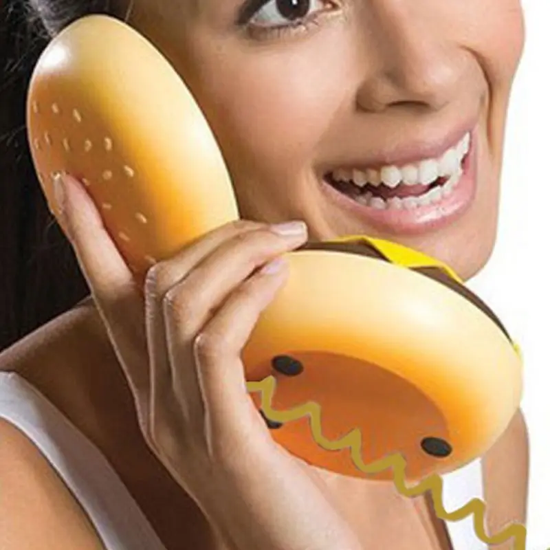 Имитация гамбургера телефон с проводом стационарный телефон для домашнего декора D08B