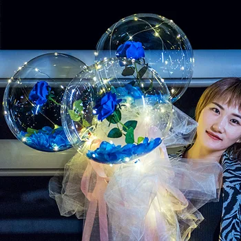 

LED Luminous Balloon Rose Bouquet for Women Girlfriend Wife Anniversary Festival JS22