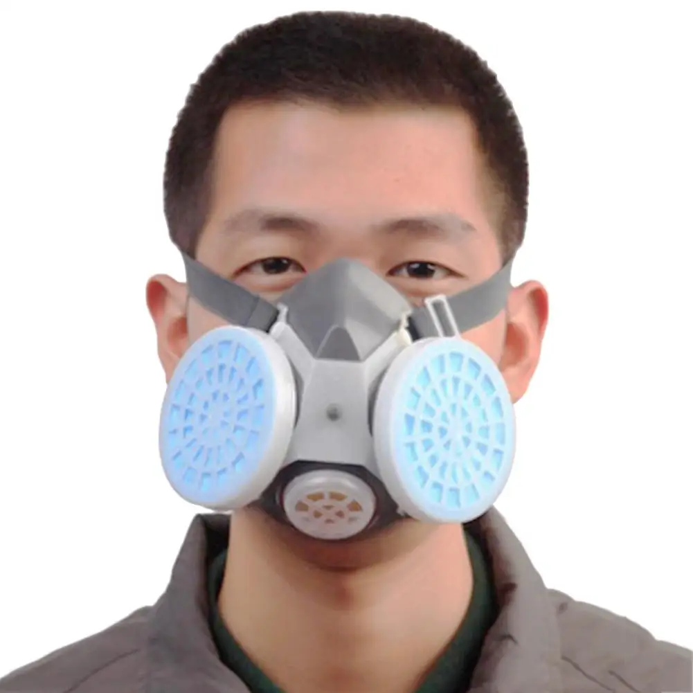

Protective mask Double Filter Gas Mask Painting Spraying Anti Dust Fog Haze Facepiece Respirator Anti flu Anti Virus Mask
