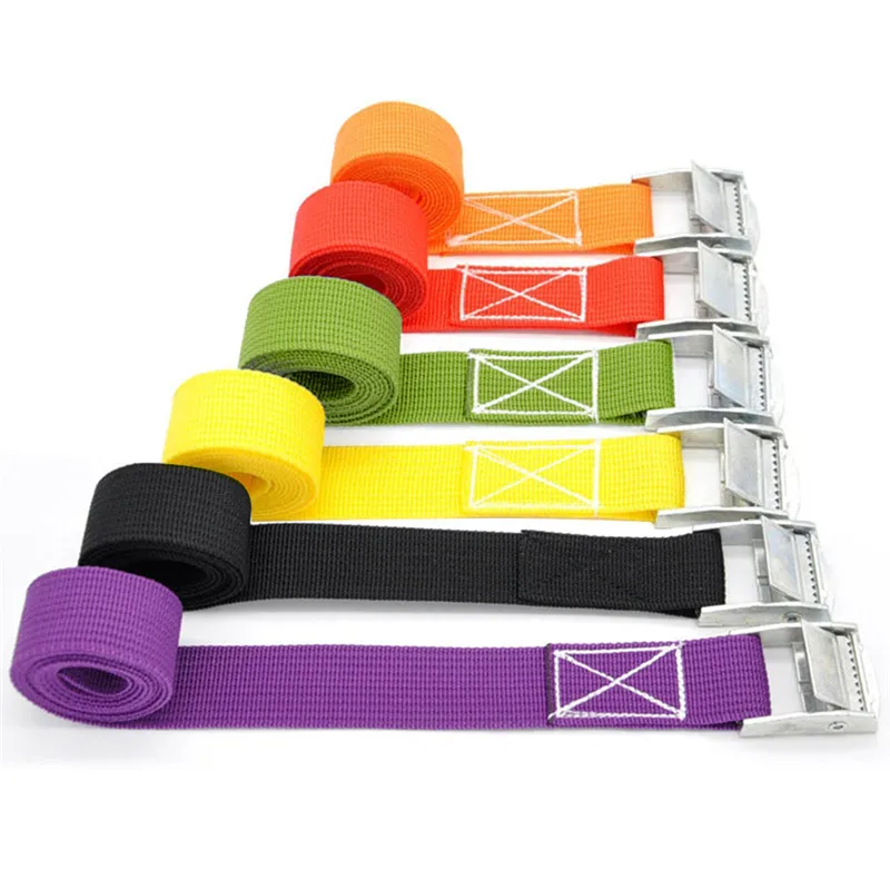 3M Buckle Tie-Down Belt cargo straps With Metal Buckle Tow Rope Strong Ratchet Belt For Car motorcycle bike For Luggage Bag