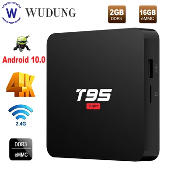 

T95 Super Android 10.0 Smart TV Box Allwinner H3 2.4G Wifi Android 4K HDR 2GB RAM 16GB ROM Set-top Box Youtube Home Media Player