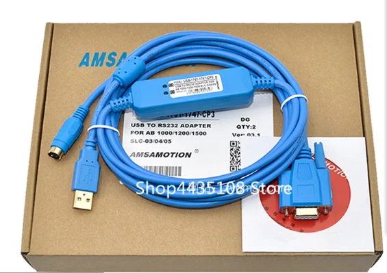 1pcs plc programming cable download cable USB-1747-CP3 for Rockwell AB / usb to rs232 adapter for AB 1000/1200/1500 slc-03/04/05