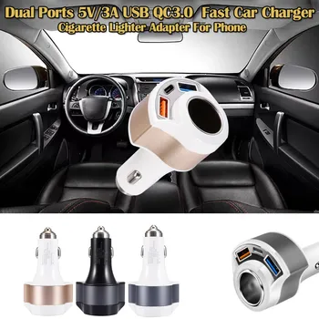 

Car Dual USB Electronic Cigarette Lighter Car Lighter Charger Socket Splitter Adapter 5V 3.1A Charger for iPhone MP3 DVR 12V-24V