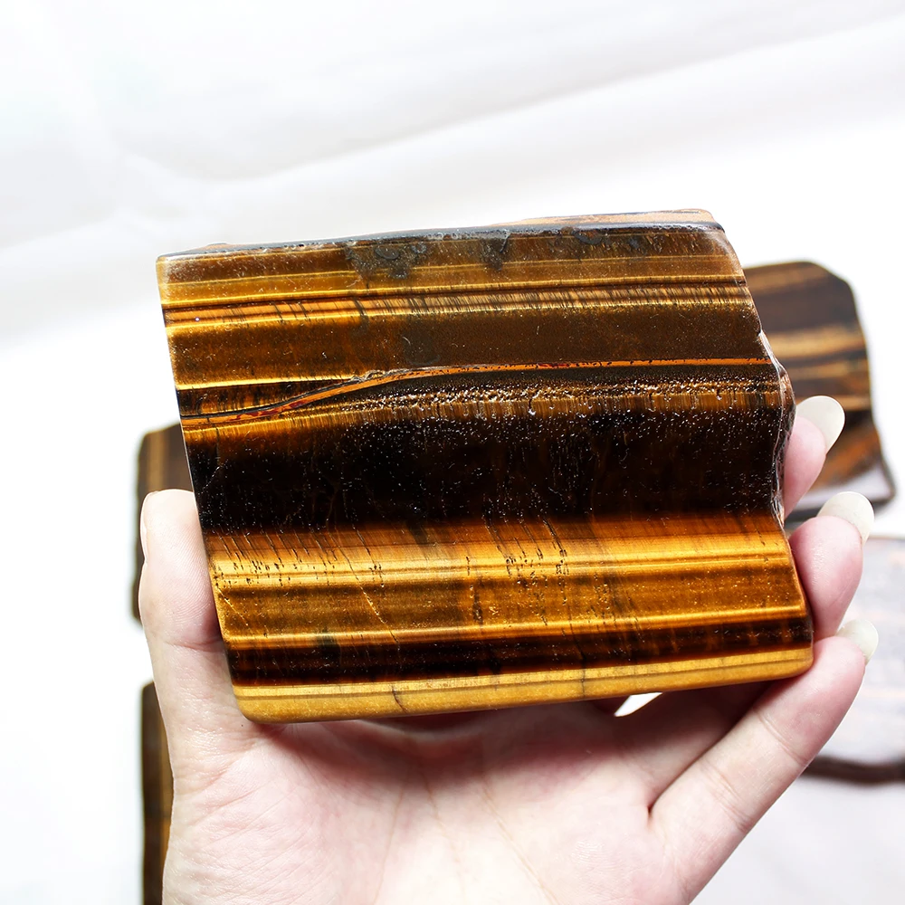 Runyangshi 1pc Natural yellow tiger eye crystal quartz jewelry stone ornaments crystal original for gifts