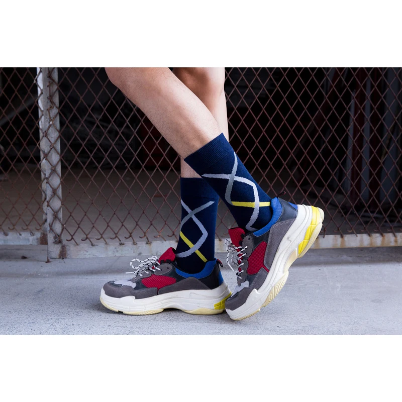 Мужские носки с принтом уличная одежда хип-хоп скейтборд носки в британском стиле носки тренд искусство носки хлопок женские длинные носки набор 4 пар/упак