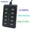 USB 2.0 Hub USB Hub 2.0 10 Port Multiple Expander High Speed Multi USB Splitter Hub 2.0 USB Hub for PC Laptop ► Photo 3/6