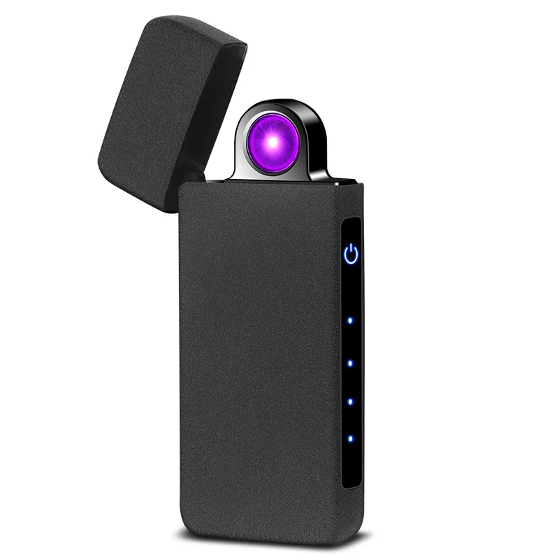  New Rotate Arc Lighter Windproof Electronic USB Recharge Lighter Cigarette Smoking Electric Lighter