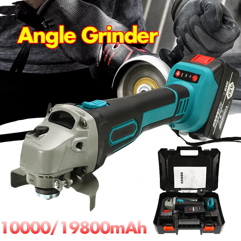 

Electric Cordless Angle Grinder 88V/128V Lithium-Ion Grinding Machine Cutting Electric Angle Grinder Grinding Power Tool