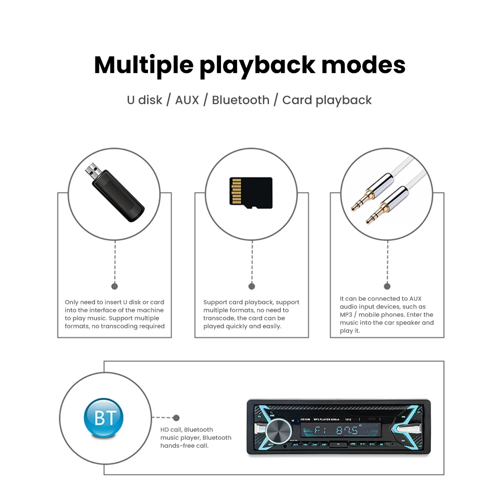 AOSHIKE 12 в автомобильный аудио стерео радио Bluetooth V3.0 In-dash 1 Din FM Aux вход приемник SD TF USB MP3 MMC WMA автомобильный Радио плеер