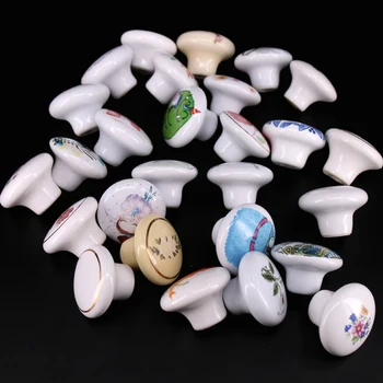 1x Dia 38mm Cartoon Ceramic Knobs Bedroom Kitchen Door Cabinet Cupboard Knob Pull Decorative Porcelain Drawers Handle