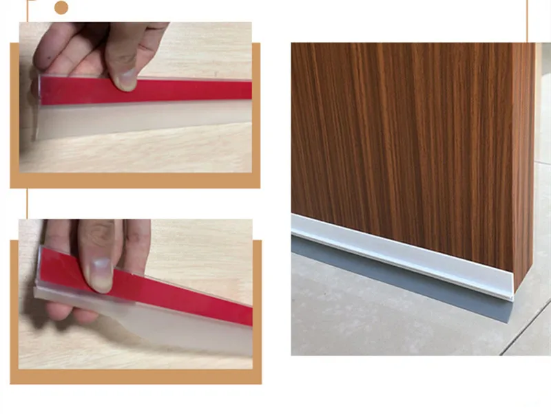 Sealing Strip Door Seal Practical Floor Stickers Transparent Windproof Sealing Strip Door Sealing Strip Durable Dustproof