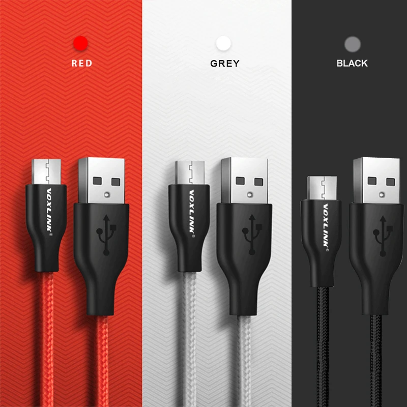 Micro USB кабель VOXLINK 5 В 2 4 А для зарядки Samsung xiaomi Red mi lenovo huawei HTC Meizu Android строительные