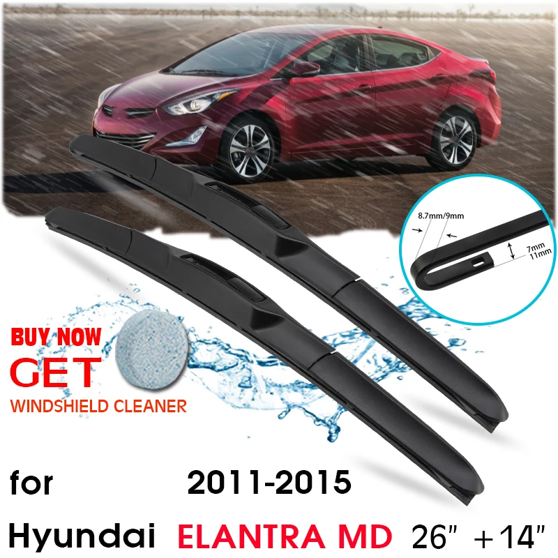 Car Blade Front Window Windshield Rubber Silicon Refill Wiper For