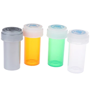 

Pill Box Travel Pill Case Plastic Push Down Turn Vial Container Weed Storage Stash Jar Pill Bottle Case Herb Box