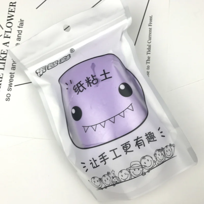 Бумажная глина Little Monster, ультраматовая белая бумажная глина, 100 г, не легкая, не скручивается, не образуется Цветная смесь