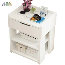 Нордическая деревянная тумбочка шкаф для хранения с ящиком складной органайзер в сборке прикроватная маленькая настольная модная мебель для спальни