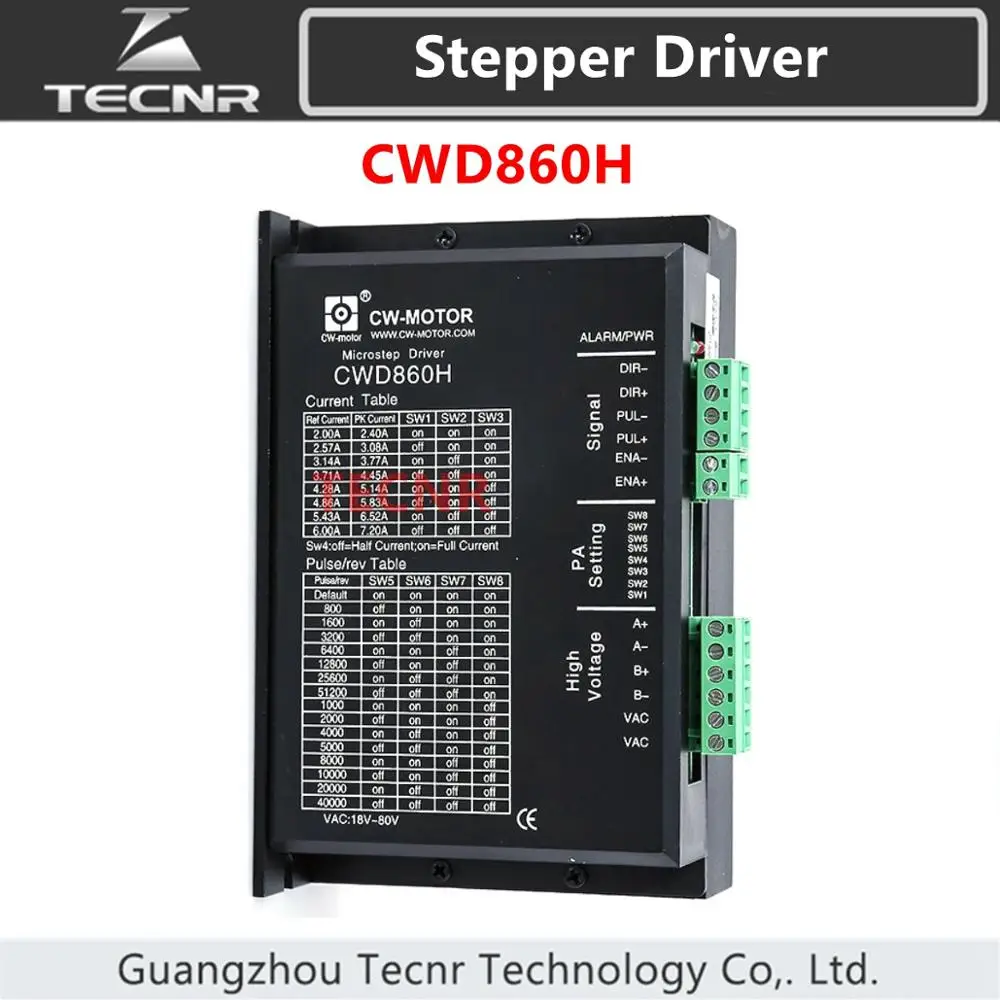 2-фазный шаговый мотор драйвер CWD860H 0-7.2A 60-110vDC/40-80vAC для Nema34 ЧПУ Драйвер