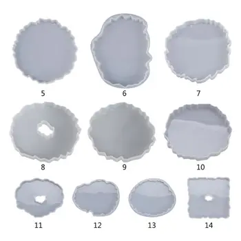 

Silicone Crystal Epoxy Resin Mold Irregular Wave Coaster Mat Casting Mould Handmade DIY Crafts Decoration Making Tools