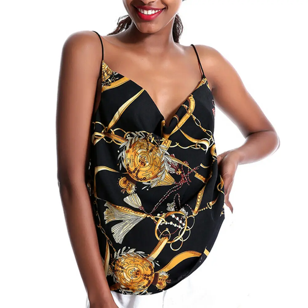 1 Summer Women Ladies Lace Silk Vest V-neck Tank Tops Sleeveless Cami Camisole Backless Satin Tops - Цвет: 1