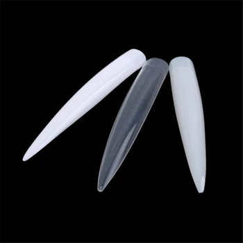 

12Pcs/Pack Nail Tips French Coffin Fake Nails Half Cover Nails Clear/Natural /White Flat Shape Nails False Nails
