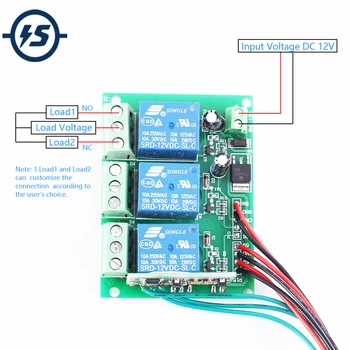 

DC 12V 3Bit 12mm PCB Touch Switch 3-Channel Self-locking Relay Module Smart Home Controller