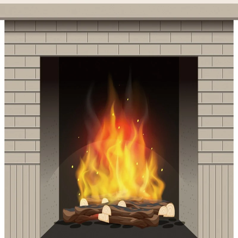 Ethanol Fireplace Accessories Laeacco Christmas Festivals Fireplace Fire Wood Burning Party Home Decor Pattern Photo Background Photography Backdrop Photocall