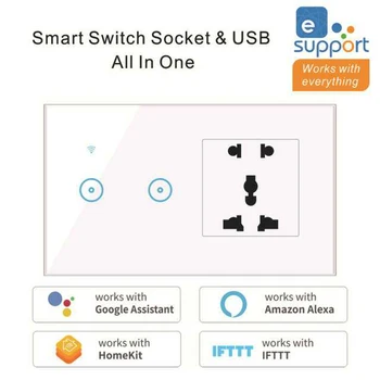 

Ewelink Multifunctional Switch Socket WiFi Smart Switch Socket Universal Plug Wifi Switch ,for Alexa Amazon Home Google Home