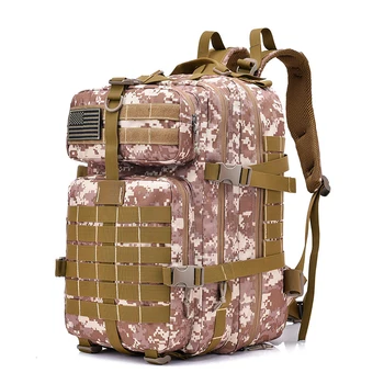 

2019 New FK9252 40L 900D Military Outdoor Tactical Backpack with Hook-and-loop Fastener Black High Quality And Durable