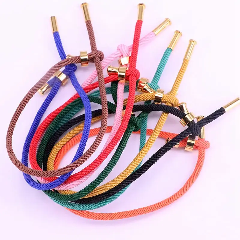 Cordão de Algodão Pulseira de Corda para Fazer Descobertas de Jóias Pces Atacado Multicolorido Encerado Fio 20
