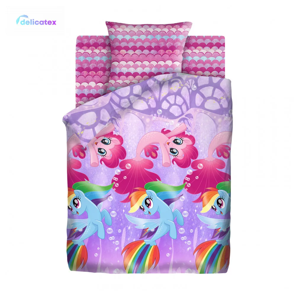 КПБ Delicatex1.5 бязь My Little Pony(70х70) рис. 8918-1/8919-1 Подводные пони