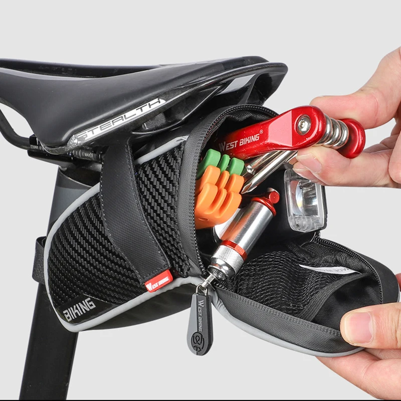 Reflective Cycling Seat Bag Portable Bike Saddle Bag Bicycle
