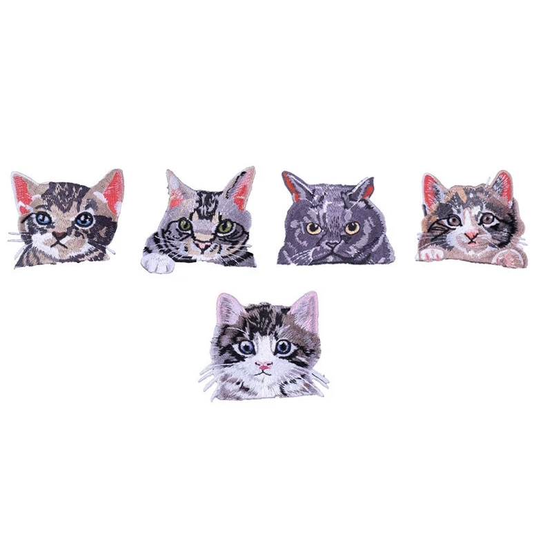 

10pcs/pack Cats Embroidered Applique Sewing Iron on Patch for Jackets Hat Jeans Bag E2S