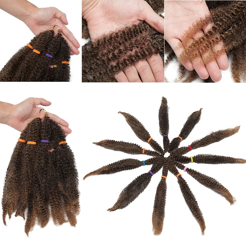 BENIHAIR Afro Kinky Twist Marley Braid Hair Synthetic Braiding Hair Crochet Hair Bulk Crochet Hair Extension For Black Women 5