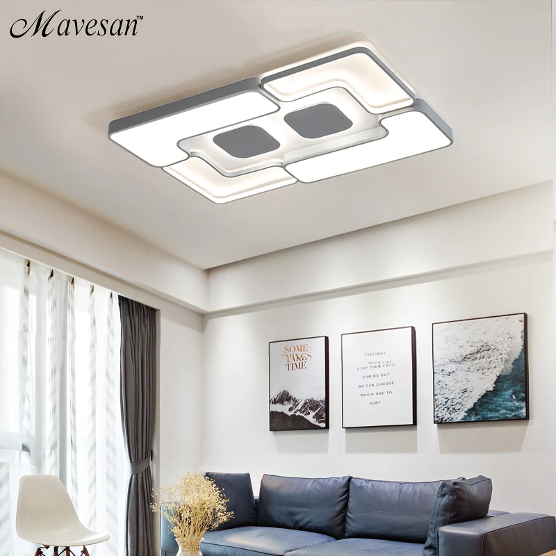 LED ceiling lights White/Grey body Modern living room for bedroom support 110V and 220V Remote control led lamps