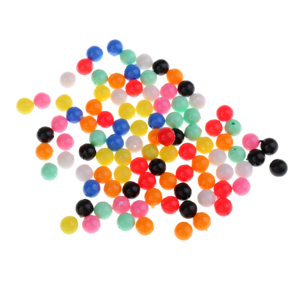 100pcs Multi-color Fishing Beads Lure Carp Fishing Beads Tackle Durable
