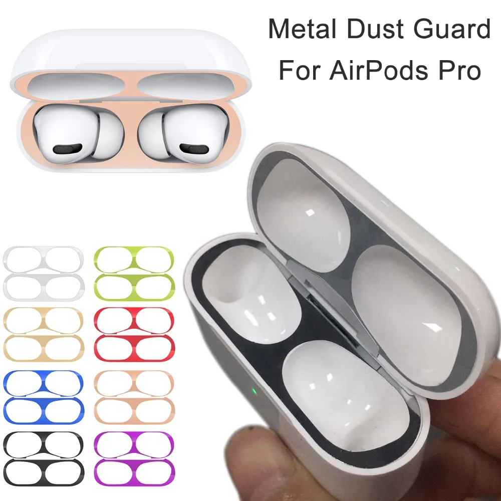 Металлическая Пылезащитная наклейка для Apple AirPods Pro Чехол Пылезащитная наклейка защита кожи для Airpods 3 Аксессуары