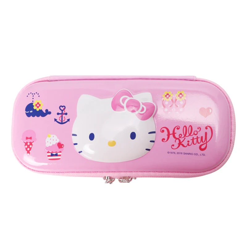 

3D Hello kitty pencil case plastic novelty multi function pp storage school pencil box for kids