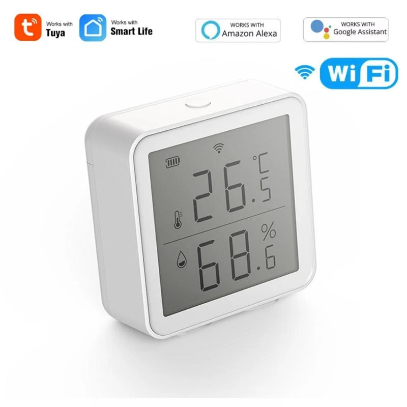 Smart Home Temperature And Humidity Sensor Tuya Smart Life App Control Works With Amazon Google Home Assistant No Hub Need Home Automation Modules Aliexpress