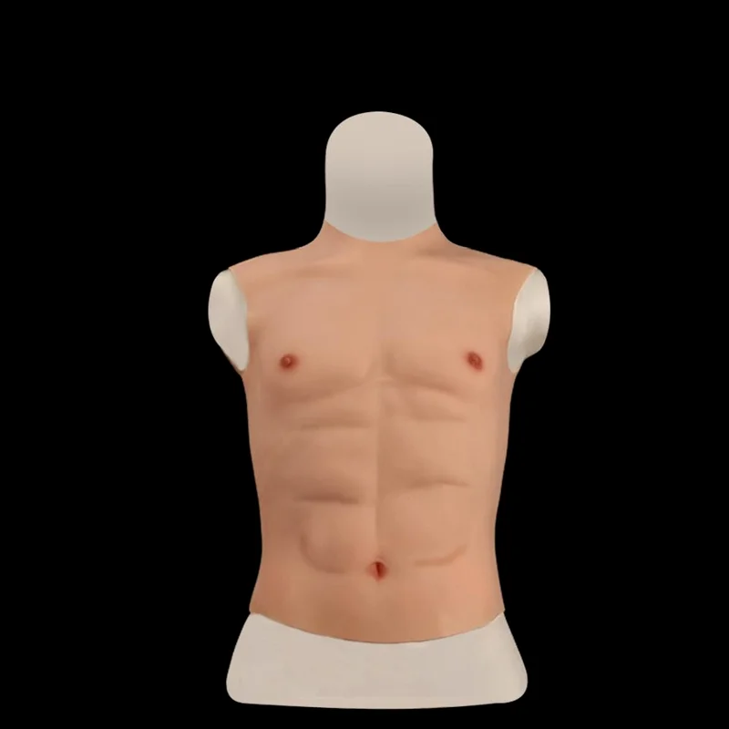 Simulation Artificial Breast Abdominal Muscles Chest Lying Chest Crossdresser Silicone Male Belly Cosplayer Costume