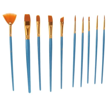 

10 Piece Paint Brushes Nylon Hair Pointed Tip Artist Paint Brush Set Paint Brushes for Acrylic Oil Watercolor Painting