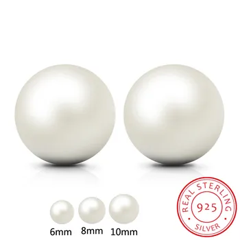 

Freshwater Cultured Pearl Ball Stud Earrings 925 Sterling Silver Earrings for Women Korean Earings Fine Jewelry