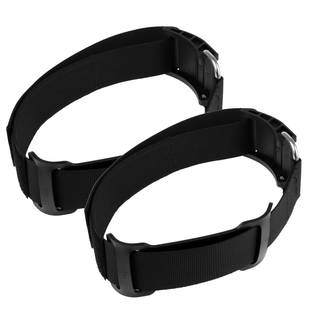 2pcs Scuba Diving Tank Cylinder Strap Weight Webbing Belt with Buckle Black 2pcs Scuba Diving Tank Cylinder Strap Weight Webbing Belt with Buckle Black