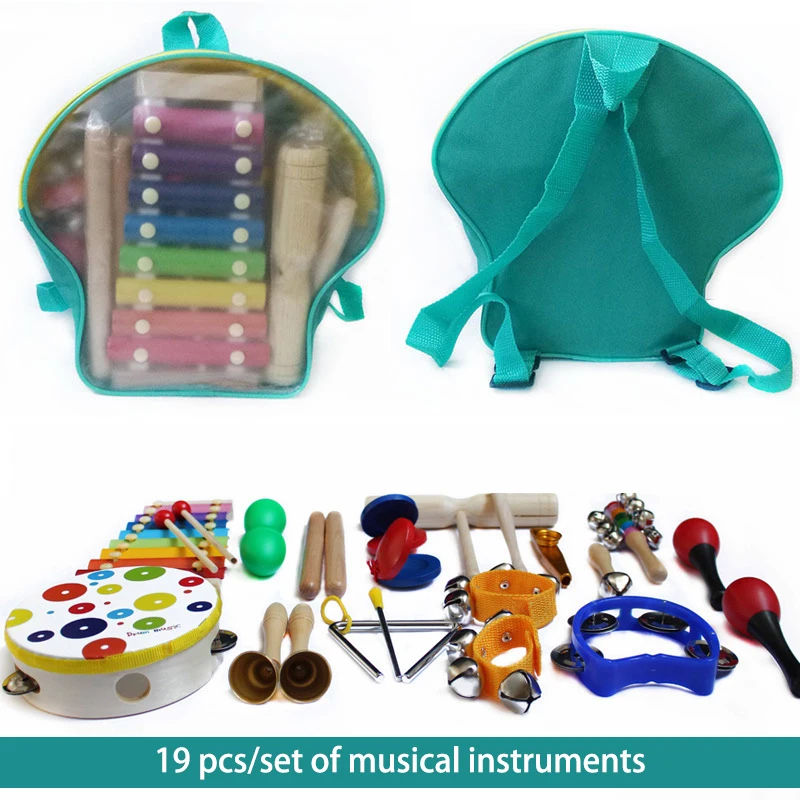 

Toddler Musical Instruments- 7/19 Types Wooden Percussion Instruments Toy for Kids Preschool Educational, Musical Toys Set