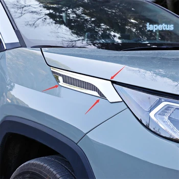 

Lapetus Chrome Outside Body Fender Leaf Panel Decoration Frame Cover Trim 2 Pcs Fit For TOYOTA RAV4 RAV 4 XA50 2019 2020 ABS
