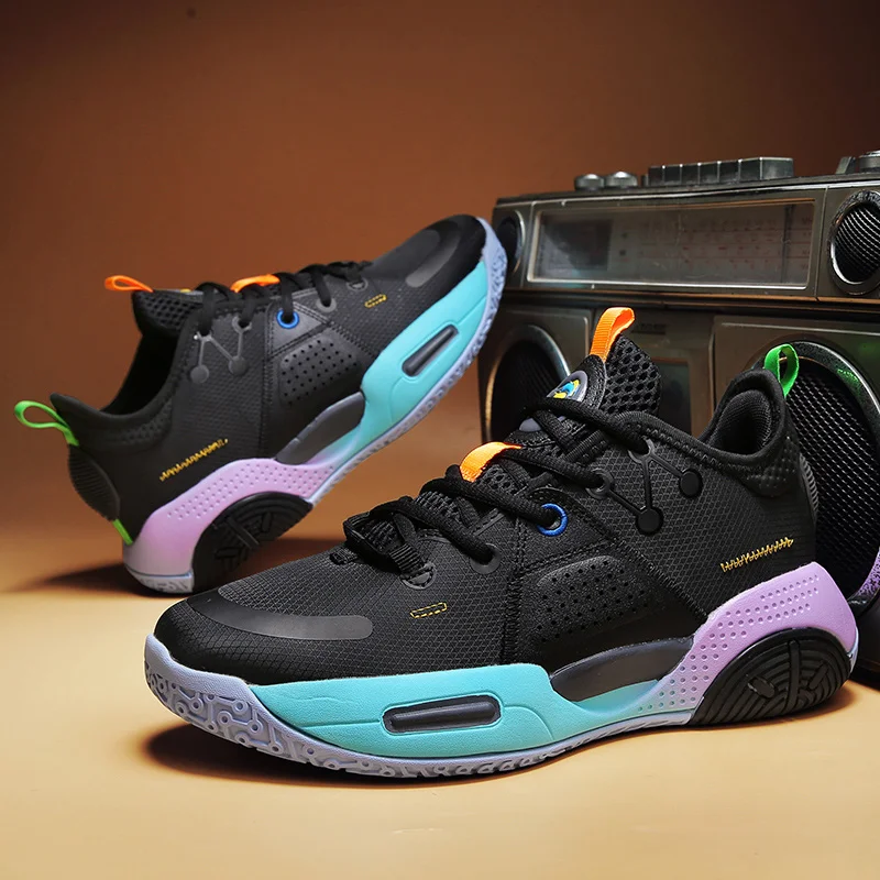 

New Arrival Men's Basketball Shoes Non-Slip Sport Shoes High Quality Cushion Professional Men Platform Basketball Sneaker Unisex