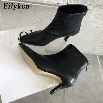 

Eilyken Winter Women Ankle Boots Sexy Thin High Heel Fashion 2021 New Design Pointed Toe Ladies Shoes Pumps Zipper Chelsea Boots